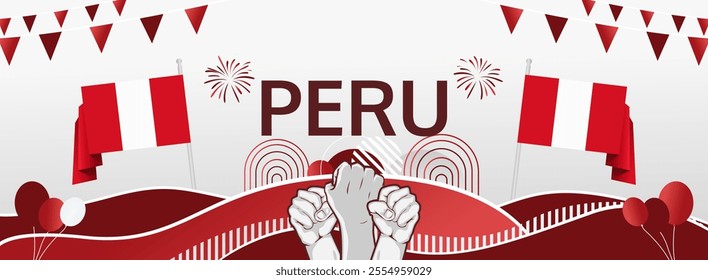 Happy independence day Peru in national day spirit concept. Creative abstract background concept to celebrate independence day Peru.