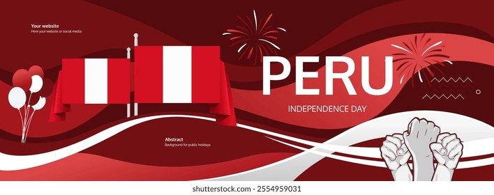 Happy independence day Peru in national day spirit concept. Creative abstract background concept to celebrate independence day Peru.