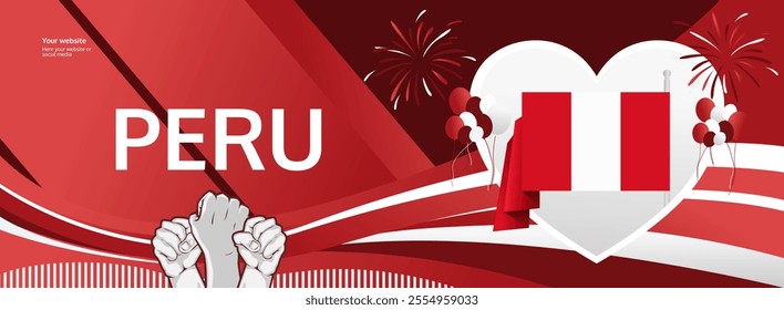 Happy independence day Peru in national day spirit concept. Creative abstract background concept to celebrate independence day Peru.