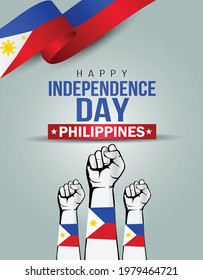 Happy Independence Day Philippines Greetings Vector Stock Vector Happy Independence Day Philippines Greetings Vector Stock Vector