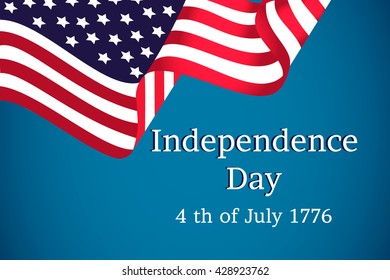 Happy Independence Day Poster, 4th of July. Vector illustration is.