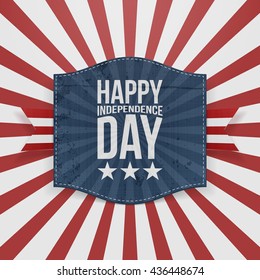 Happy Independence Day realistic Badge