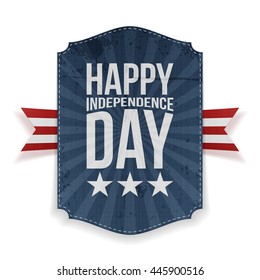 Happy Independence Day realistic Banner. Vector Illustration