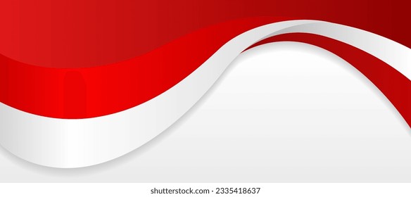 Feliz Día De La Independencia, República De Indonesia, 17 De Agosto. tarjeta de felicitación con diseño rojo y blanco