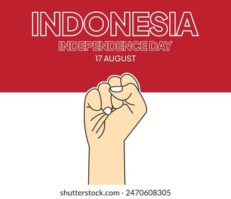 Happy independence day of the Republic Indonesia post with traditional games concept illustration. Indonesia independence day.