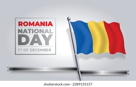 Happy independence day Romania Vector Template Design
