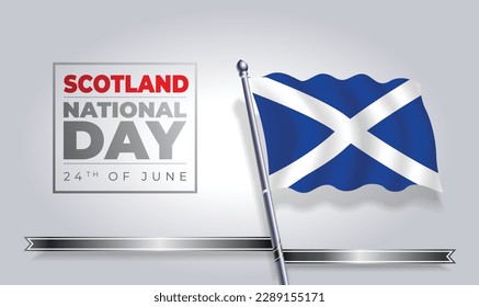 Happy independence day Scotland Vector Template Design