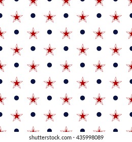 Happy Independence Day seamless pattern vector. Memorial day.