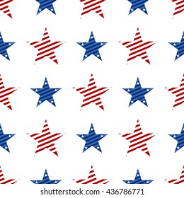 Happy Independence Day seamless pattern vector.