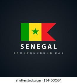 Happy Independence Day Senegal April 4th Concept Vector Illustration Suitable For Greeting Card, Wallpaper, Background, Banner, Poster And Landing Page Website