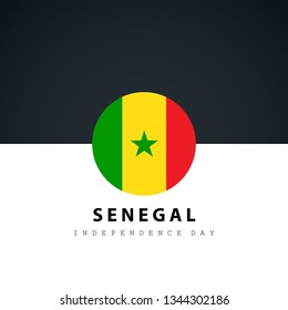 Happy Independence Day Senegal April 4th Concept Vector Illustration Suitable For Greeting Card, Wallpaper, Background, Banner, Poster And Landing Page Website