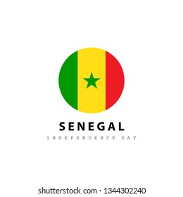 Happy Independence Day Senegal April 4th Concept Vector Illustration Suitable For Greeting Card, Wallpaper, Background, Banner, Poster And Landing Page Website