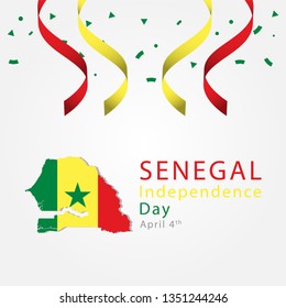 Happy Independence Day Senegal, Independence day senegal template design. Vector Eps 10
