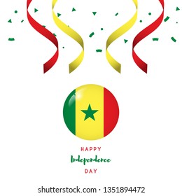 Happy Independence Day Senegal template design. Vetor Eps 10