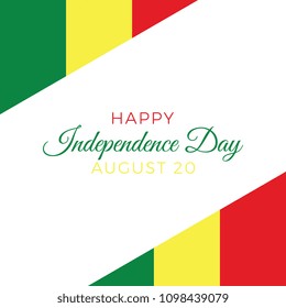happy independence day of senegal vector layout design with text and national flag on a white background for banner, poster, flyer, presentation