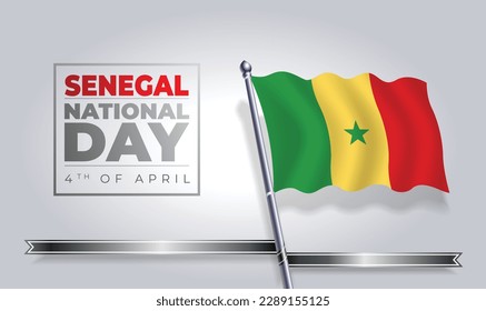 Feliz día de la independencia Diseño de plantillas de vectores en Senegal
