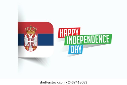 Happy Independence Day of Serbia Vector illustration, national day poster, greeting template design, EPS Source File