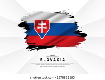 Happy Independence Day, Slovakia, Slovakia flag