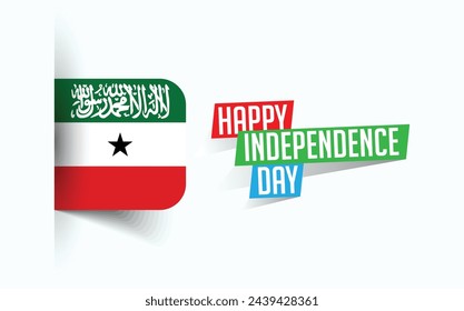 Feliz Día de la Independencia de Somaliland Ilustración vectorial, afiche del día nacional, diseño de plantilla de saludo, archivo fuente EPS
