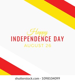 happy independence day of south ossetia vector layout design with text and national flag on a white background for banner, poster, flyer, presentation