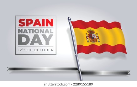 Frohe Unabhängigkeit Tag Spanien Vector Template Design