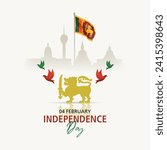 happy independence day Sri Lanka poster design abstract vector illustration design