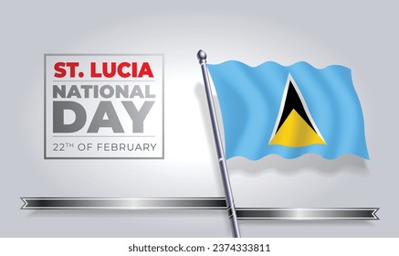 Happy independence day ST. Lucia AVector Template Design