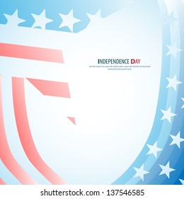 Happy Independence Day star card in vector format.