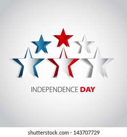 Happy Independence Day star card in vector format
