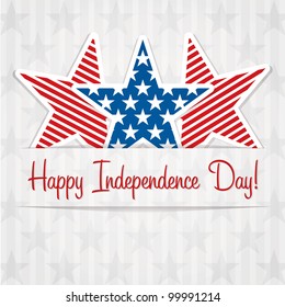 Happy Independence Day star card in vector format.