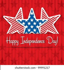 Happy Independence Day star card in vector format.