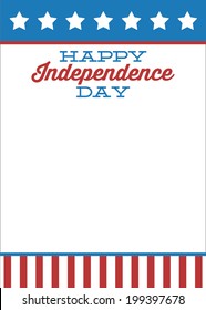 Happy Independence Day - Stars and Stripes - Patriotic - July 4th - Fourth of July - Custom Message Vector