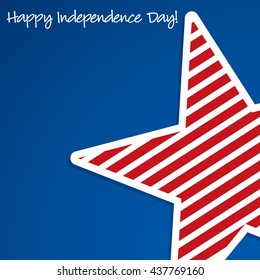 Happy Independence Day Stripe star card in vector format.