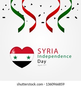 Happy Independence Day Syria, Syria Independence day template design. Vector Eps 10