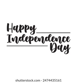 feliz día de la independencia Ilustración vectorial de diseño de logotipo de texto