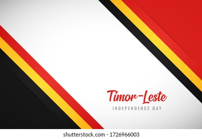 Happy Independence day of Timor-Leste with Creative Timor-Leste national country flag greeting background