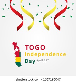 Happy Independence Day Togo, Togo independence day vector template design. Vector Eps 10