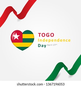 Happy Independence Day Togo, Togo independence day vector template design. Vector Eps 10