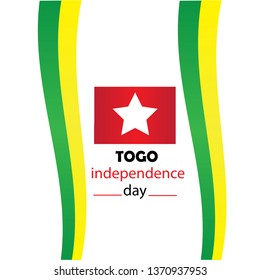 Happy Independence Day Togo, Togo independence day vector template design.- Vector