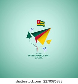 happy independence day Togo vector illustration 