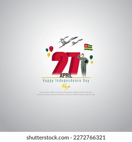 happy independence day Togo vector illustration 