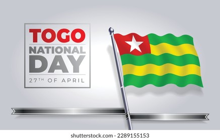 Feliz día de la independencia Diseño de la plantilla de vectores de Togo
