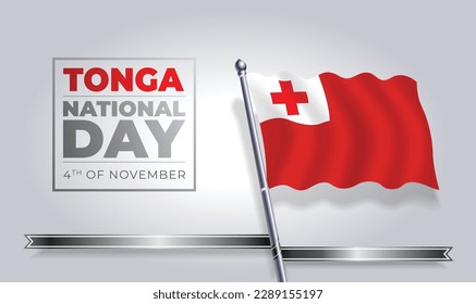 Happy independence day Tonga Vector Template Design