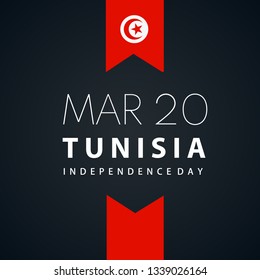 Happy Independence Day Tunisia Concept Vector Illustration Suitable For Greeting Card, Wallpaper, Background, Banner, Poster And Landing Page Website
