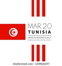 Happy Independence Day Tunisia Concept Vector Illustration Suitable For Greeting Card, Wallpaper, Background, Banner, Poster And Landing Page Website