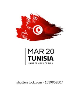 Happy Independence Day Tunisia Concept Vector Illustration Suitable For Greeting Card, Wallpaper, Background, Banner, Poster And Landing Page Website