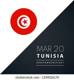 Happy Independence Day Tunisia March 20th 1956 Concept Vector Illustration Suitable For Greeting Card, Wallpaper, Background, Banner, Poster And Landing Page Website