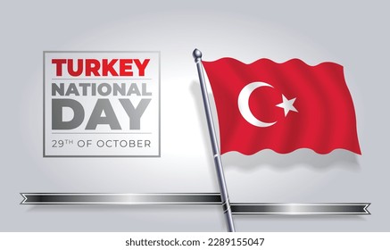 Frohe Unabhängigkeit Tag Türkei Vector Template Design
