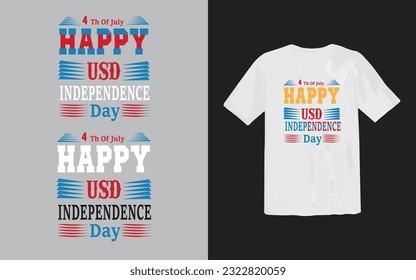 Happy Independence Day Or Typography T-Shirt Design
