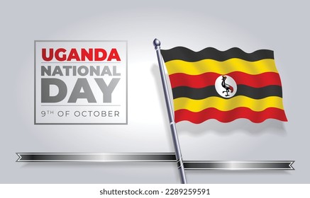 Happy independence day Uganda Vector Template Design